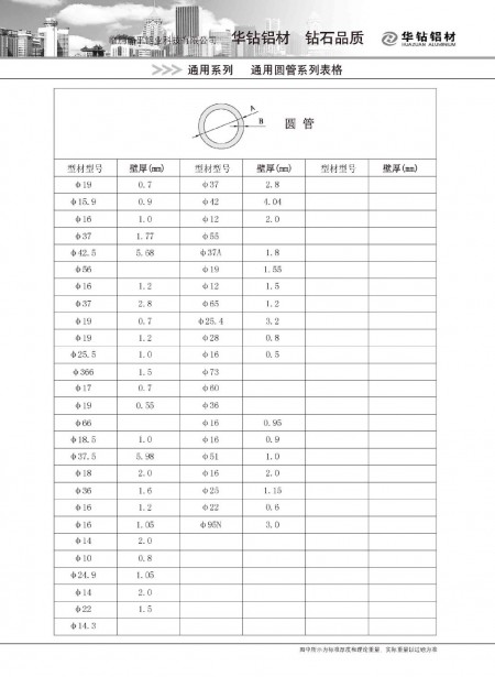 通用圓管系列